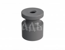 Изолятор ретро пластиковый для наружного монтажа витой электропроводки, D20х24мм, серый, ТМ МЕЗОНИНЪ (10 шт /уп)