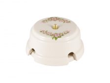 Коробка распаячная монтажная, цветfiori rosa (розовые цветы), золотистая фурнитура, FIORI ROSA, LEANZA, КРРЗ