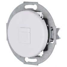 Розетка телефонная RJ-12 с накладкой белый Vintage