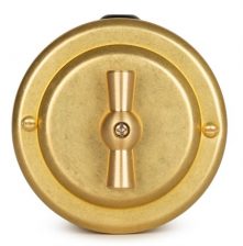 Выключатель поворотный 2кл (четырёхпозиционный) 10А, цвет "Gold", VINTAGE-BRASS